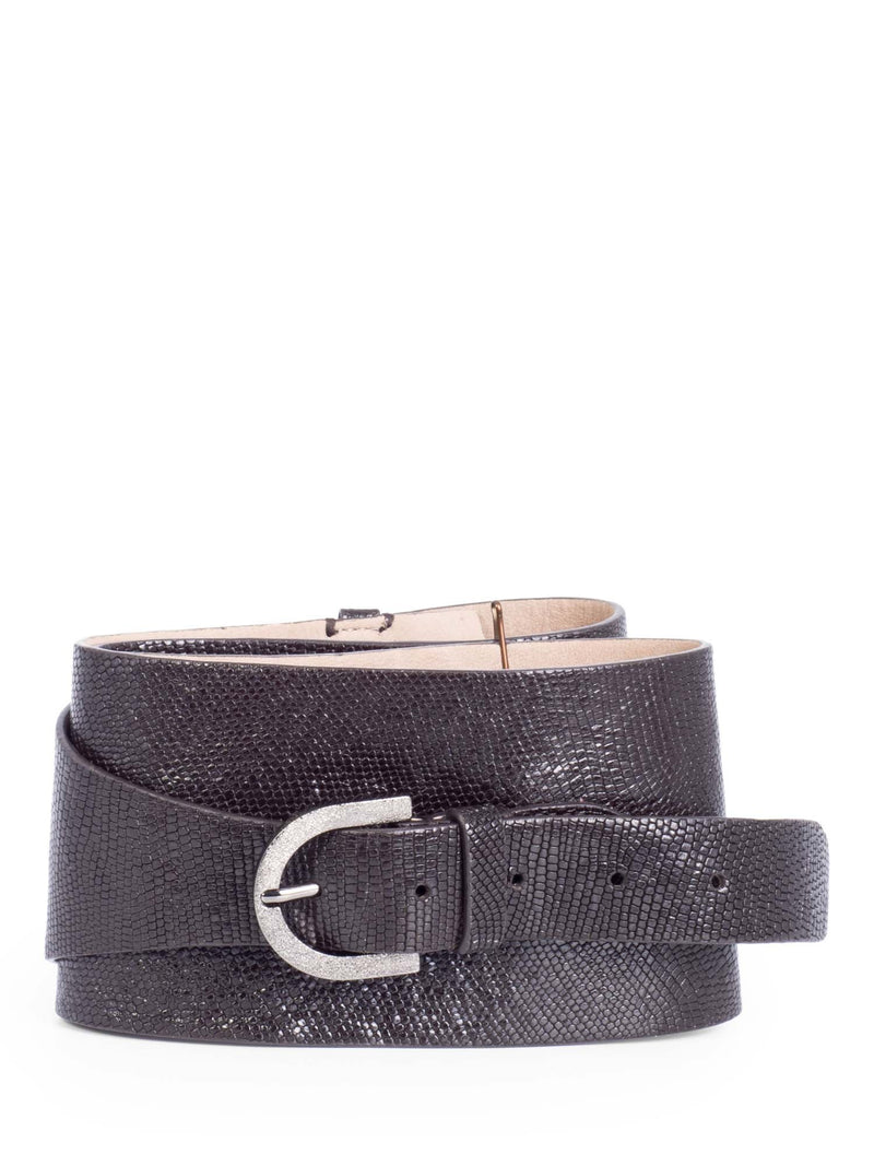 Brunello Cucinelli Leather Monili Buckle Wide Corset Belt Brown-designer resale