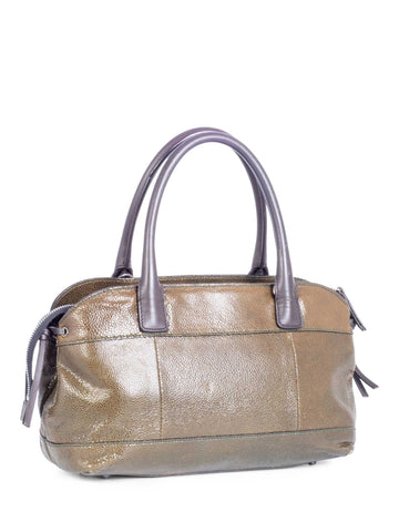 Brunello Cucinelli Leather Top Handle Bag Brown-designer resale