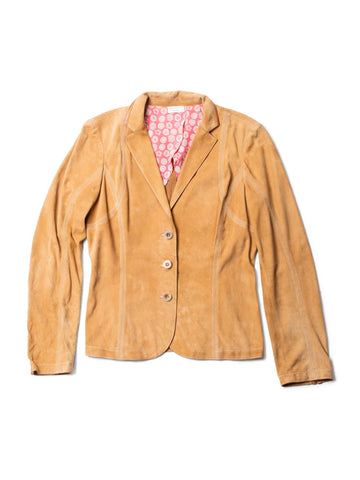 Brunello Cucinelli Suede Jacket Honey Brown-designer resale