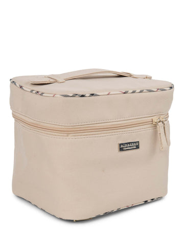 Burberry Logo Nova Check Canvas Globe Trotter Bag Beige-designer resale