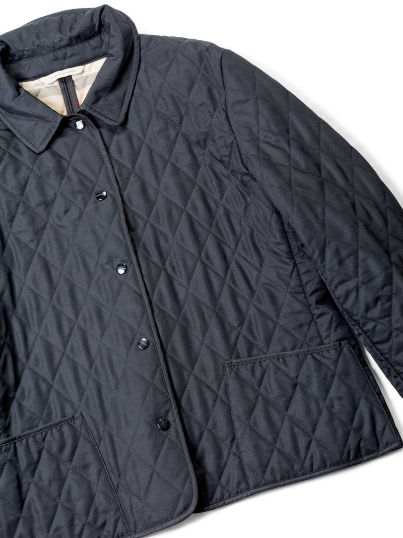 Burberry Logo Quilted Nova Check Buckle Jacket Black-designer resale