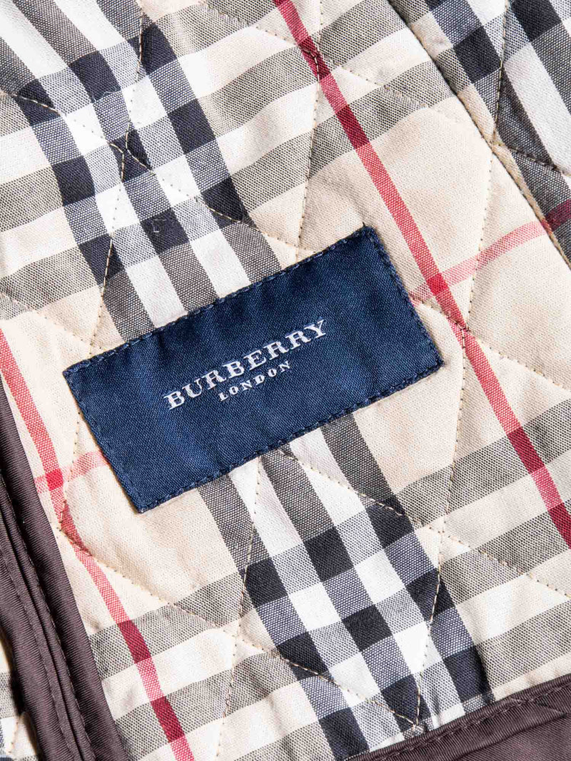 Burberry Nova Check Quilted Fitted Jacket