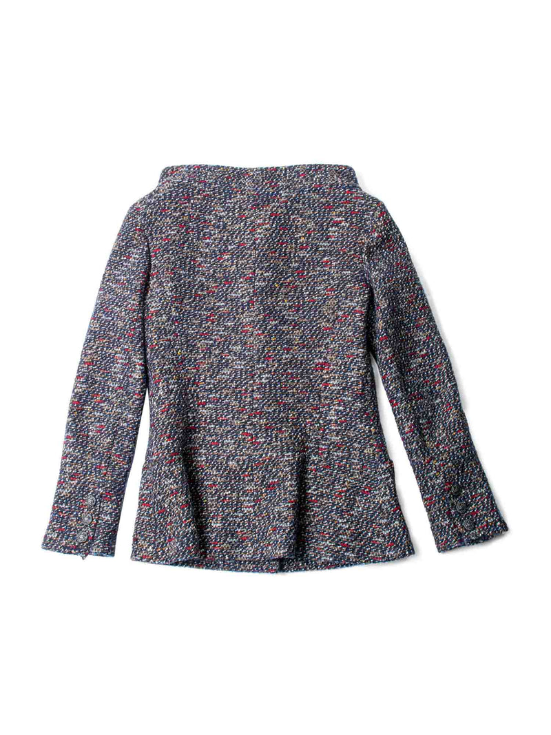 CHANEL CC Logo Fantasy Tweed Regal Fitted Jacket Brown-designer resale