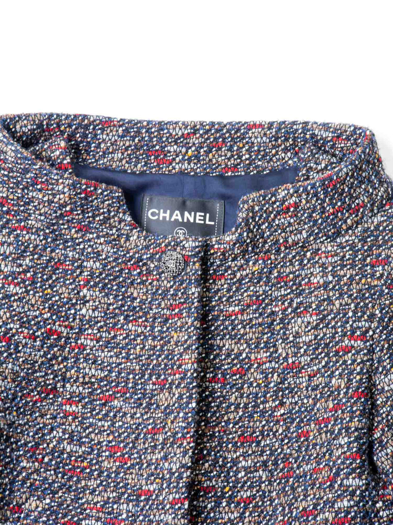 CHANEL CC Logo Fantasy Tweed Regal Fitted Jacket Brown-designer resale