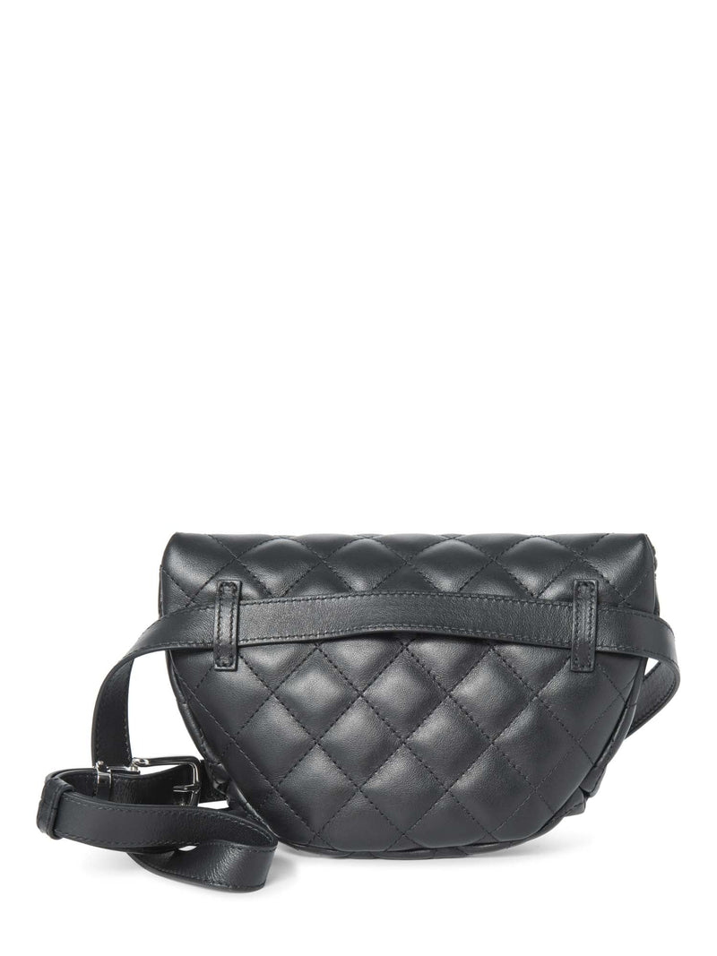 CHANEL CC Logo Quilted Leather Belt Bag Black-designer resale