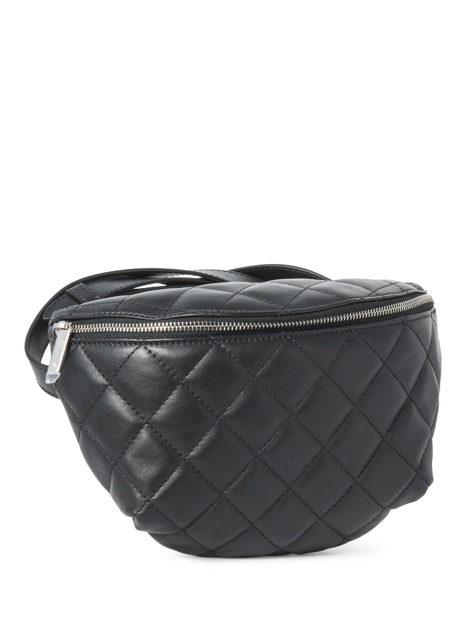 CHANEL CC Logo Quilted Leather Belt Bag Black