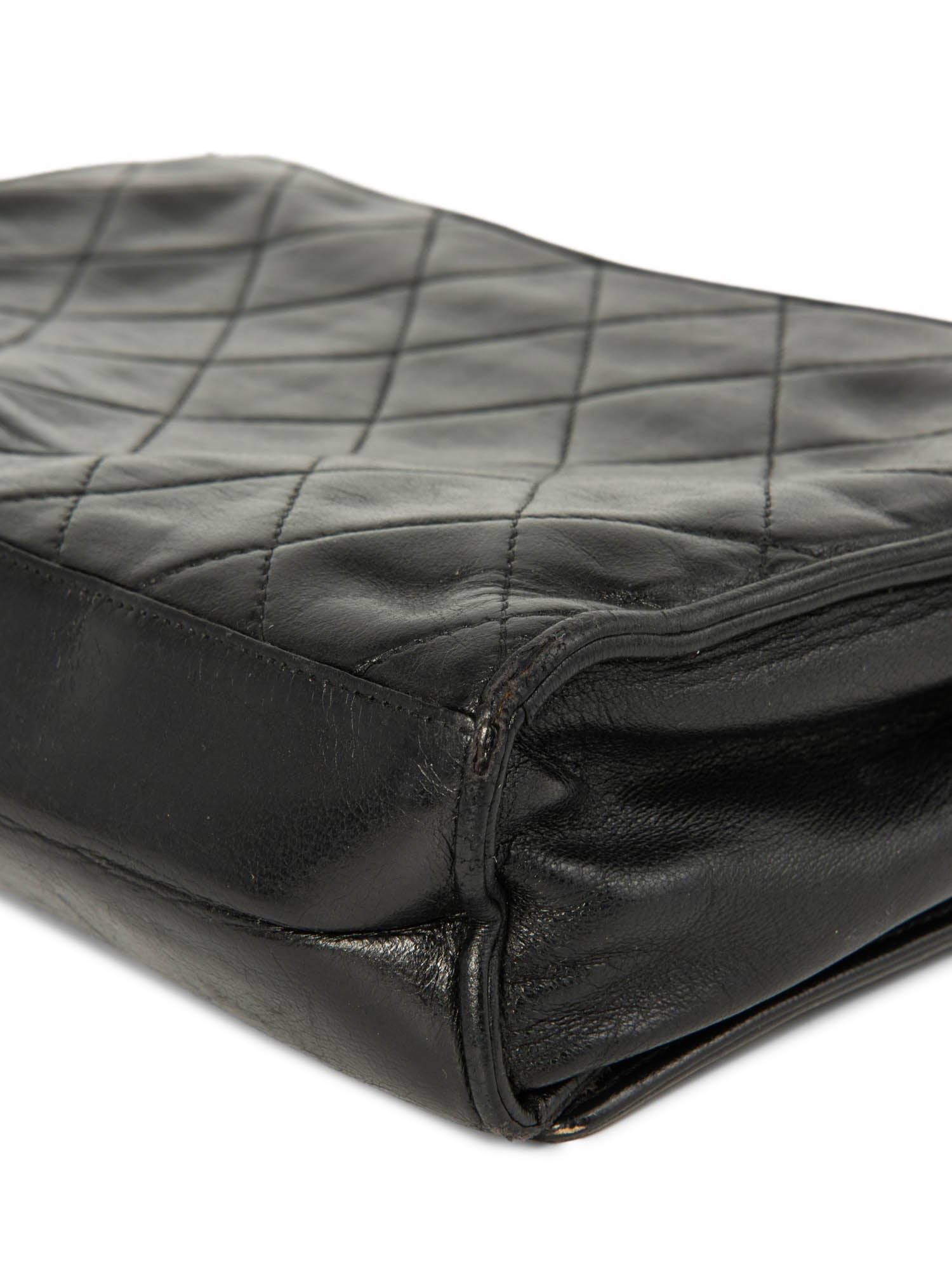 CHANEL CC Logo Quilted Leather Mini Square Bag Black main image 0