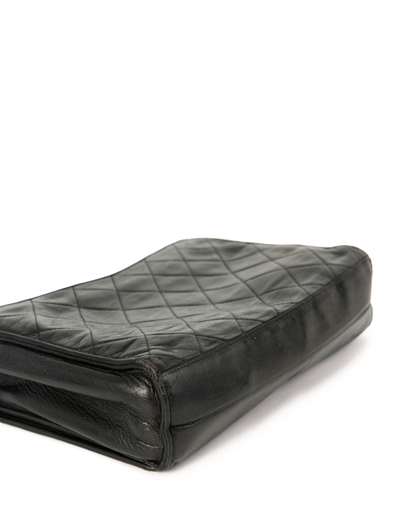 chanel black quilted lambskin bag