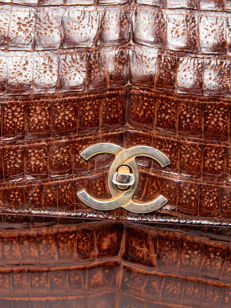 Chanel Classic Jumbo Double Flap Bag in Light Orange & Pink Patent
