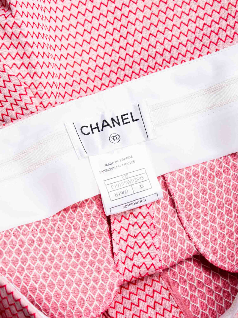CHANEL CC Logo Tweed Jacket Shorts 2 Piece Set Red-designer resale