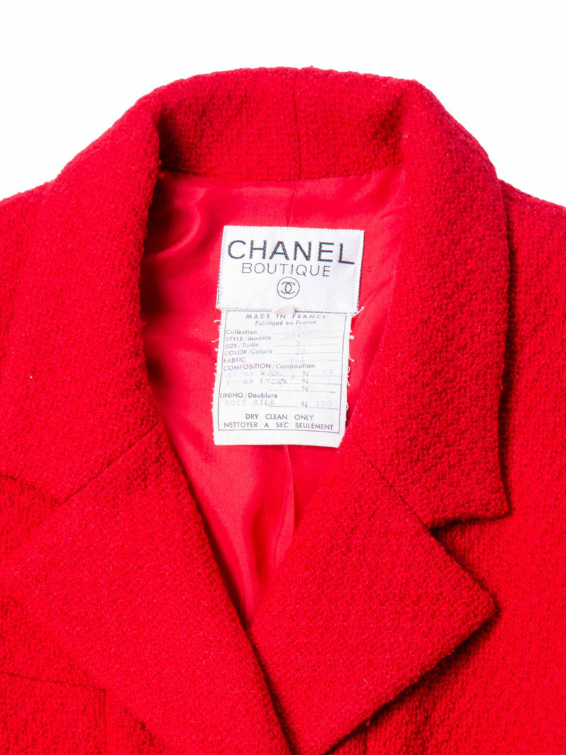 Chanel CC Logo Vintage Tweed Boucle Fitted Jacket