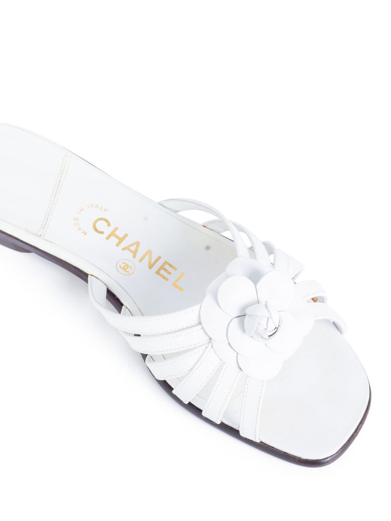 Chanel Black Lambskin & Silver Patent Camellia Ankle Strap Sandals Multiple  colors Leather ref.344922 - Joli Closet