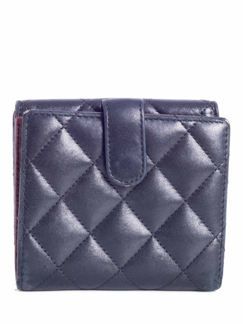CHANEL Quilted Leather CC Logo Bifold Wallet Black-designer resale