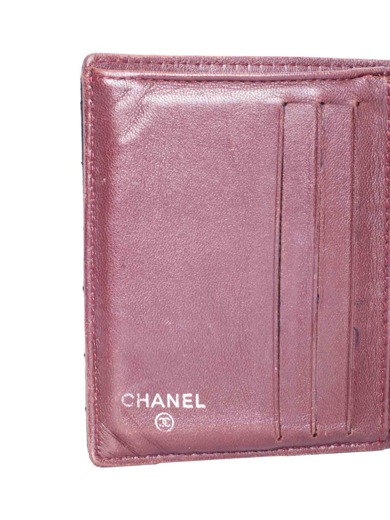 CHANEL Quilted Leather CC Logo Bifold Wallet Black
