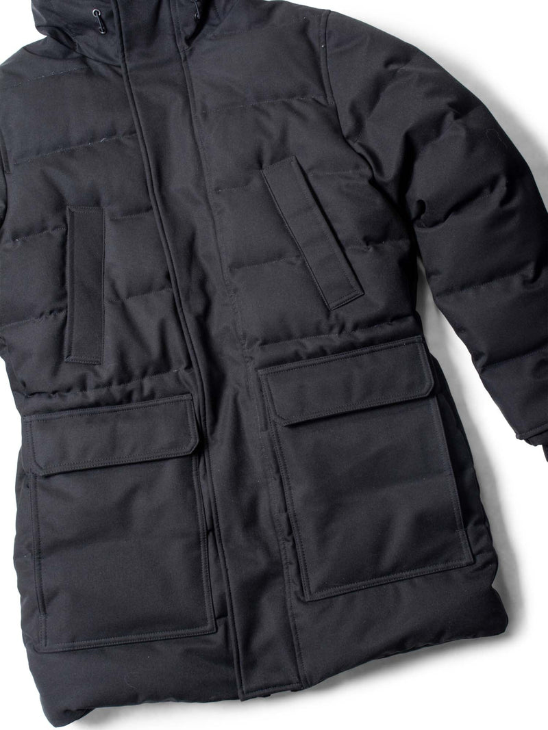 Canada Goose Logo Hooded Down Puffer Winter Jacket Black-designer resale
