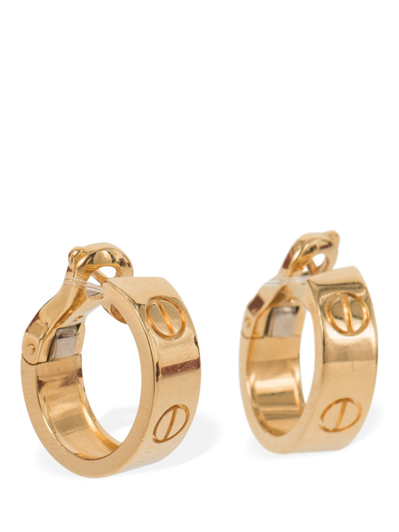 Cartier 18K Gold Love Earrings-designer resale
