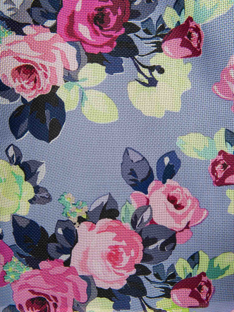 Carven Silk Floral Sleeveless Cut Out Dress Blue Multicolor-designer resale