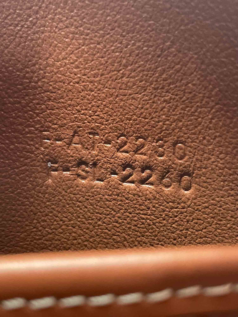 Celine Denim Leather Nano Luggage Bag Brown-designer resale
