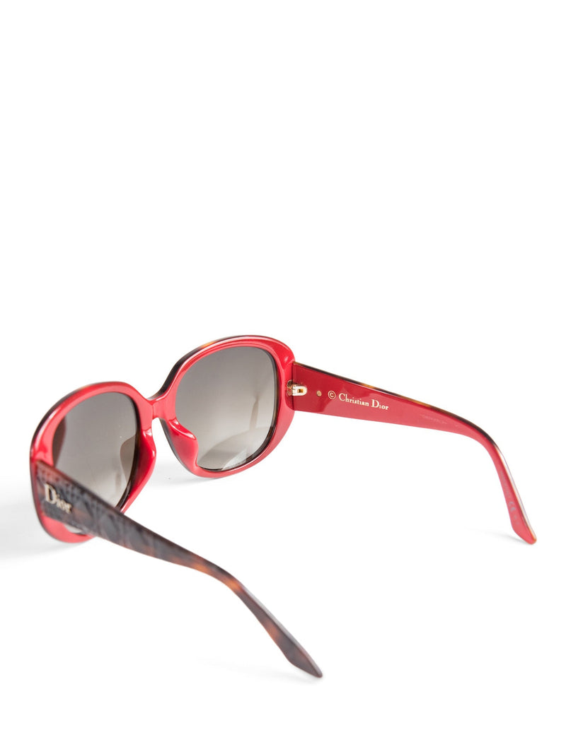 Christian Dior Logo Cannage Sunglasses Brown Red-designer resale