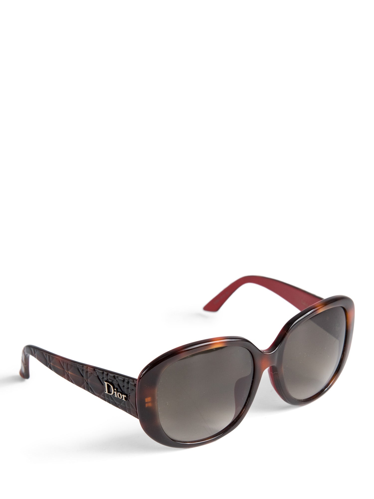 Christian Dior Logo Cannage Sunglasses Brown Red
