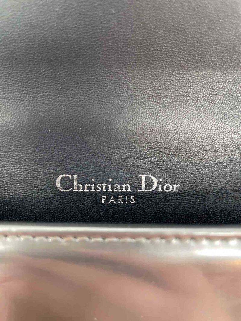 Christian Dior Metallic Silver Micro Cannage Leather Baby Diorama