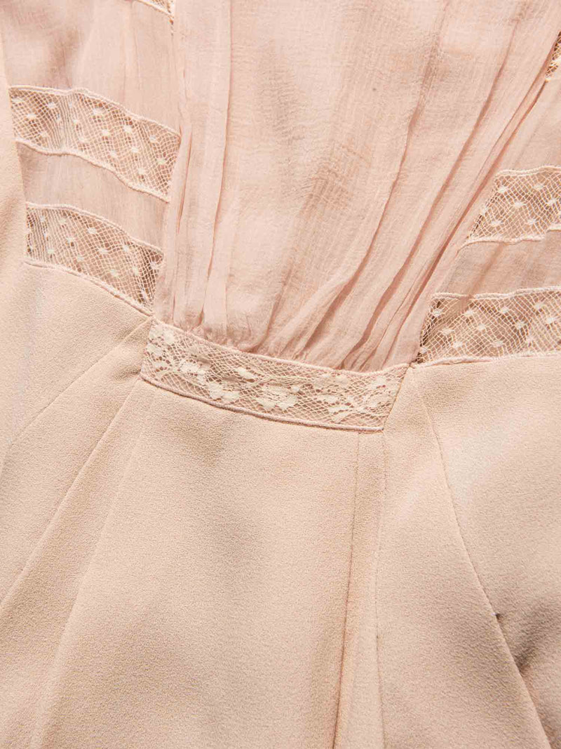 Christian Dior Silk Lace Mini Dress Blush Pink-designer resale