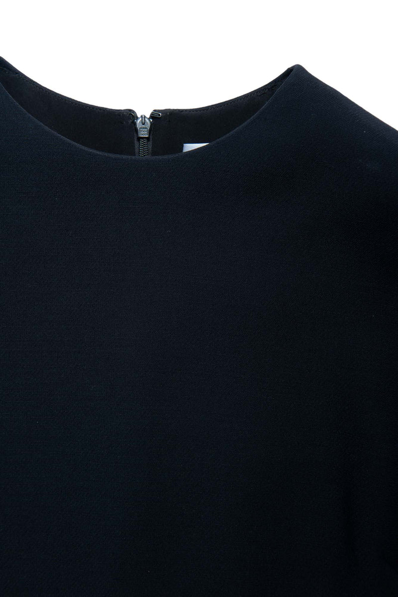 Christian Dior Wool Silk Midi Aline Dress Black Christian Dior Wool Silk Midi Aline Dress Black