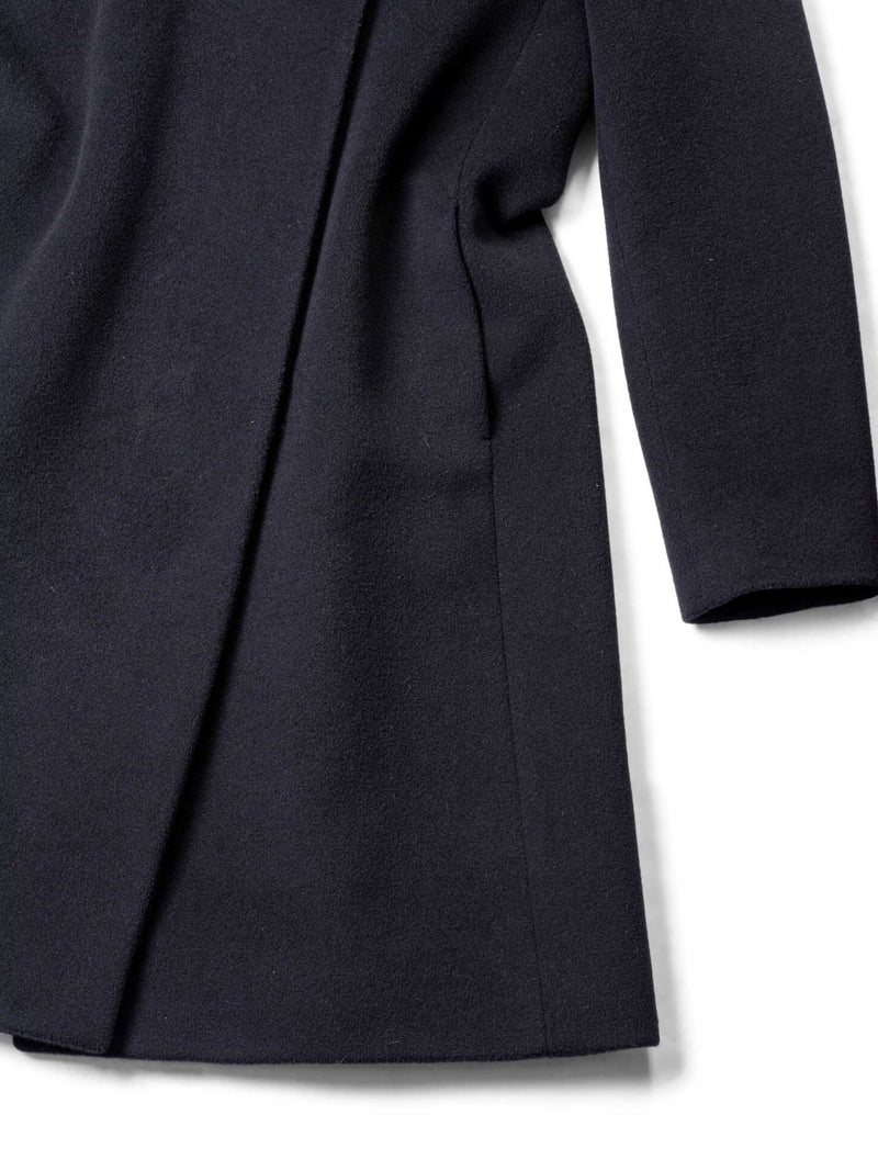 Cinzia Rocca Wool Collared Coat Black-designer resale