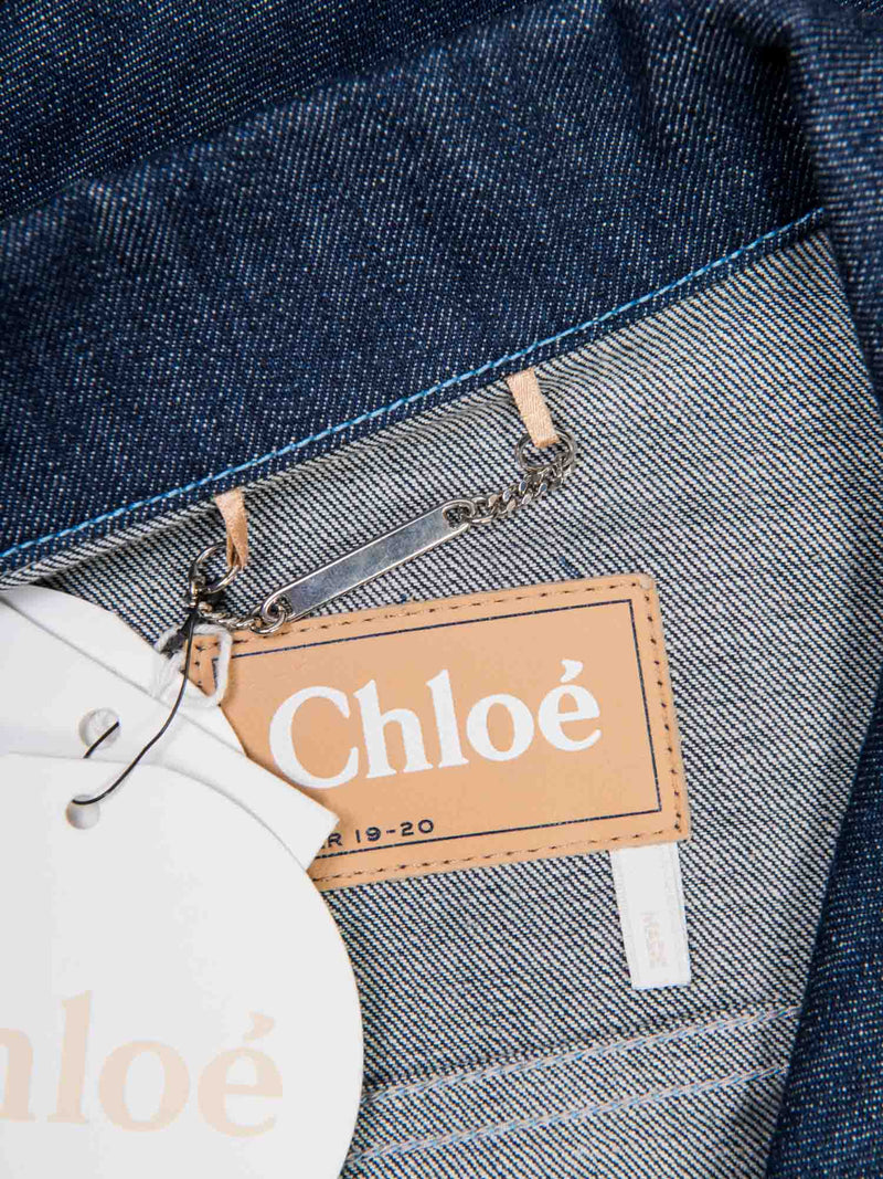 Chloe Infinity Embroidered Denim Vest Multicolor