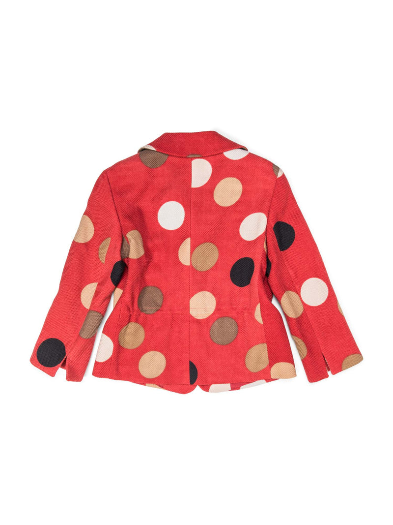 Akris Punto Jacket Tweed Fitted Polka Dot Jacket Red