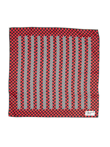 Schiaparelli Logo Formula One Checkered Scarf Multicolor