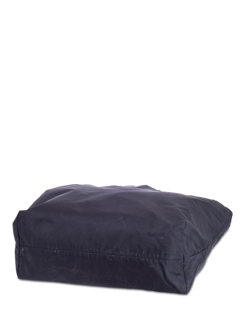 Prada Logo Tessuto Nylon Neverfull Shopper Bag Black