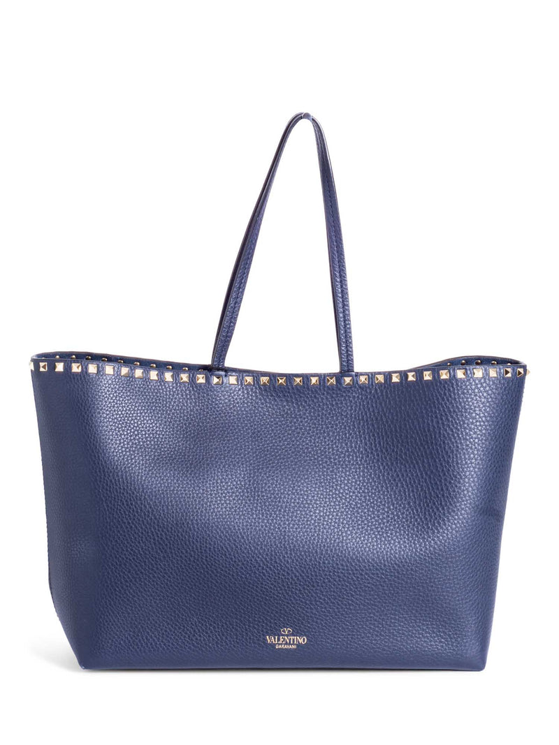 Valentino Logo Studded Neverfull Tote Bag Navy