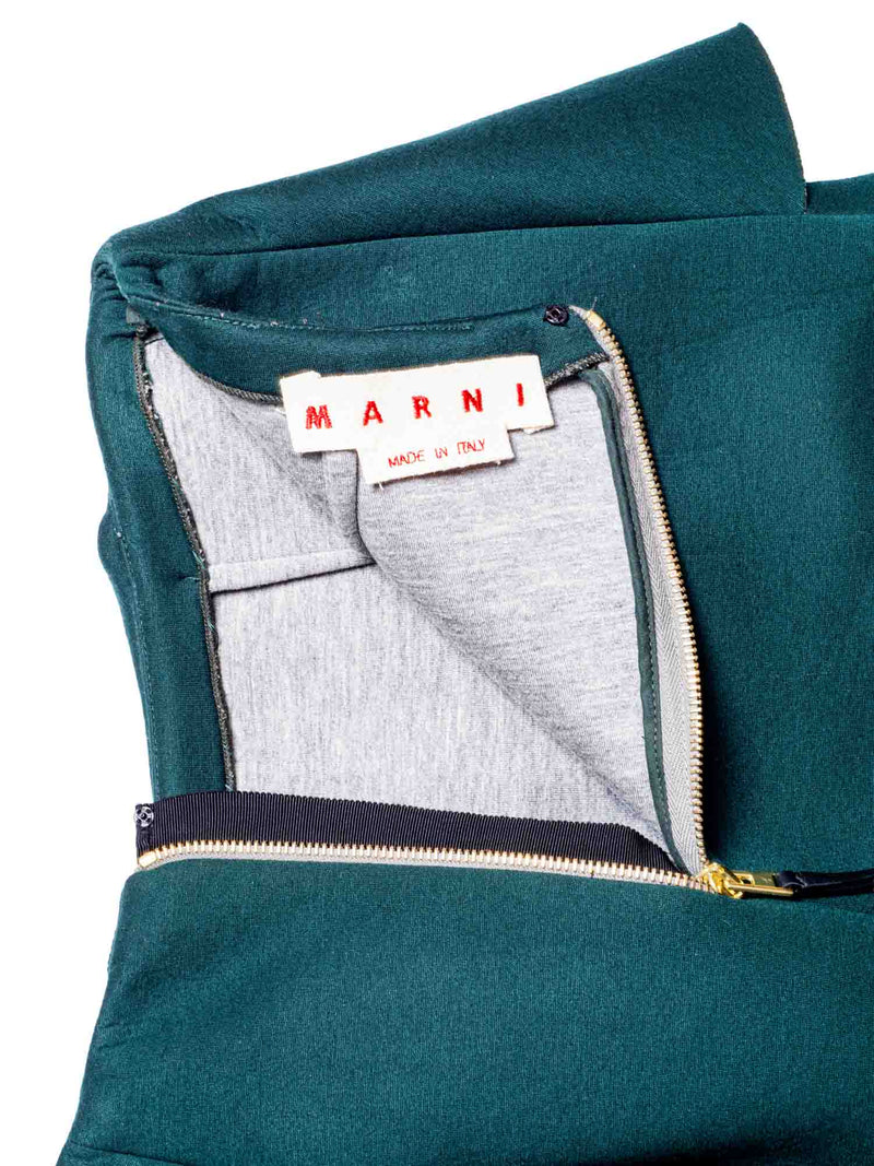 Marni Runway Layered Ruffled Skirt Green