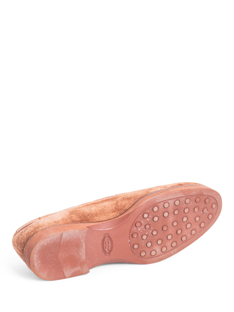 Tod's Suede Tassel Loafers Brown
