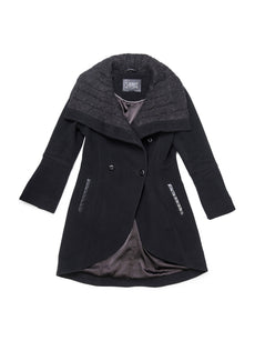 Escada Leather Fitted Studded Jacket Black
