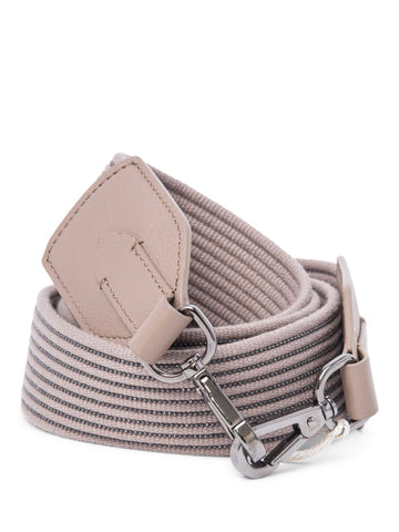 Brunello Cucinelli Canvas Monili Bag Strap Taupe