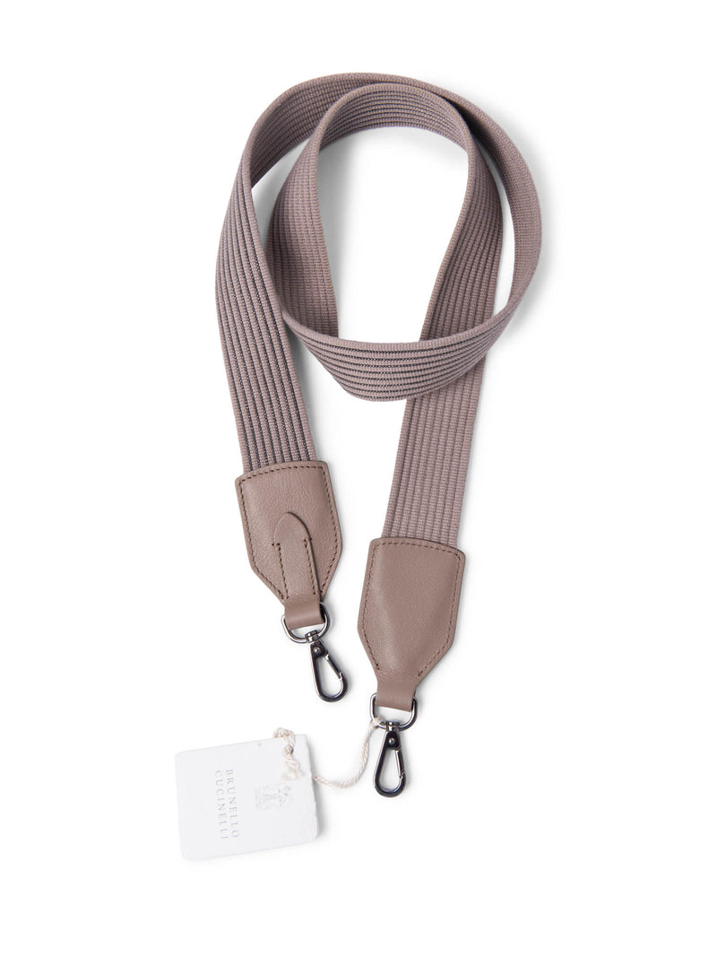 Brunello Cucinelli Canvas Monili Bag Strap Taupe