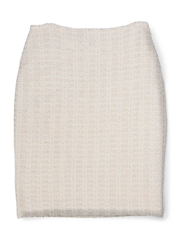 St. John Tweed Pencil Skirt Ivory