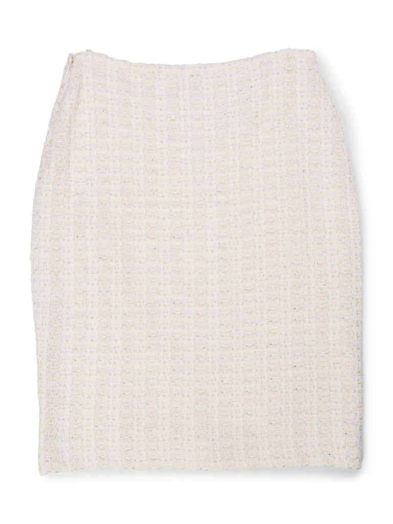 St. John Tweed Pencil Skirt Ivory