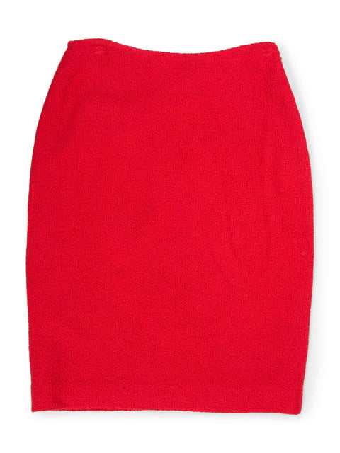 St. John Mini Pencil Skirt Red