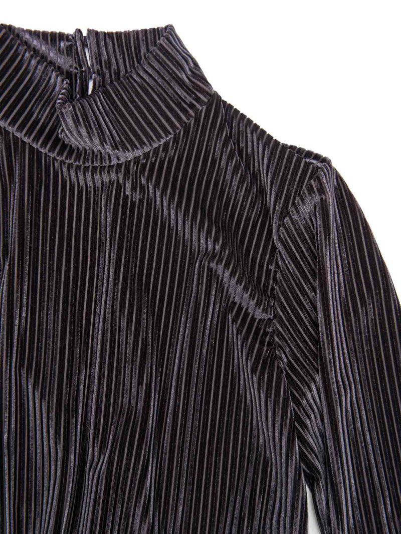 Intimissimi Velvet Striped Open Back Bodysuit Grey