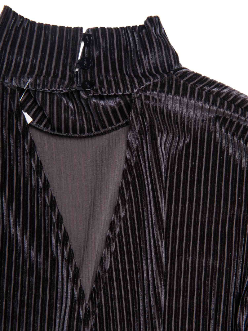 Intimissimi Velvet Striped Open Back Bodysuit Grey