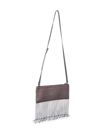 Brunello Cucinelli Monili Fringe Messenger Bag Brown