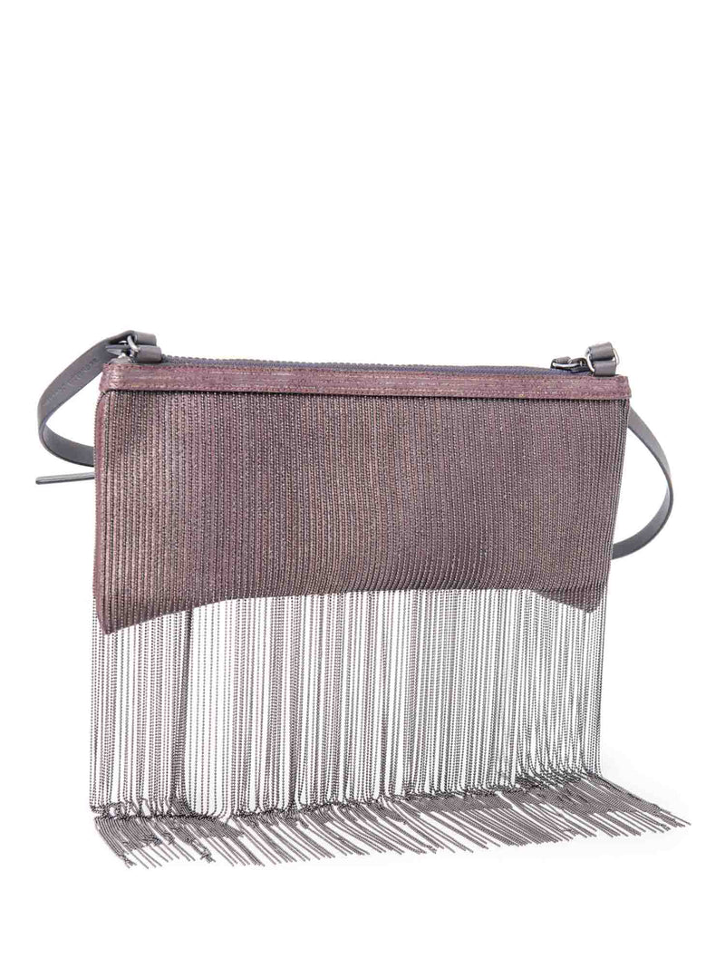 Brunello Cucinelli Monili Fringe Messenger Bag Brown