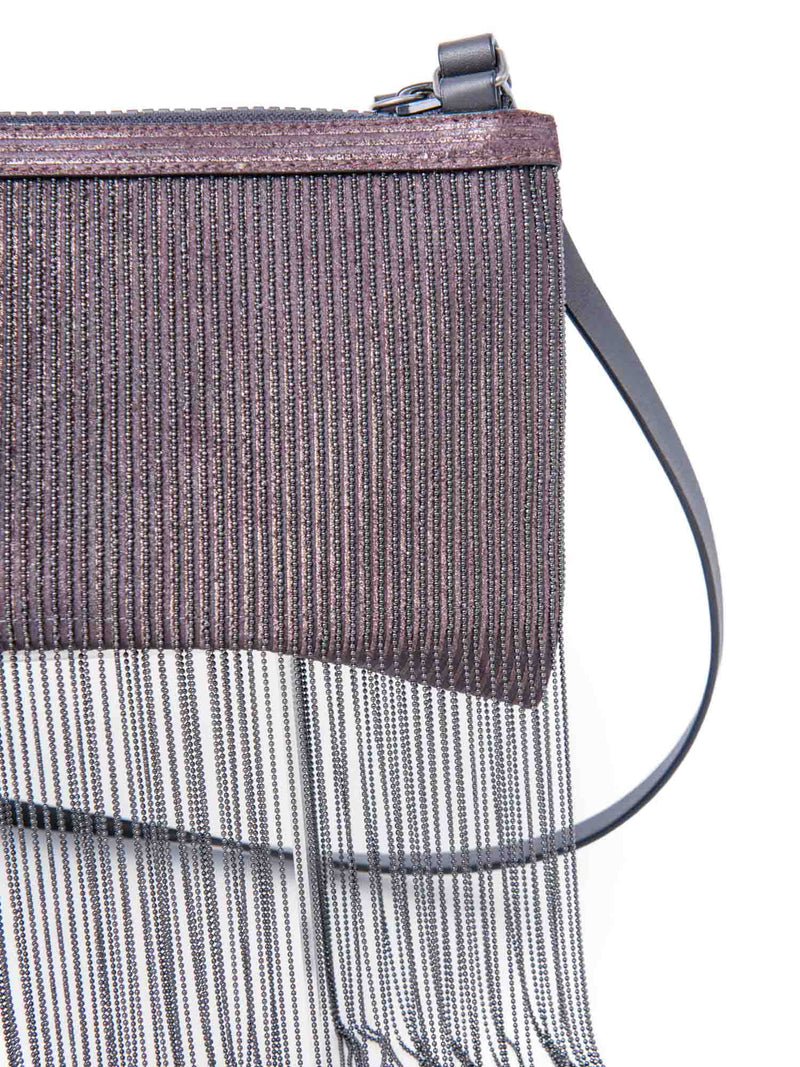 Brunello Cucinelli Monili Fringe Messenger Bag Brown