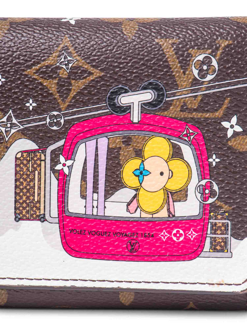 Louis Vuitton Monogram Vivienne Ski Lift Victorine Wallet Brown Multicolor