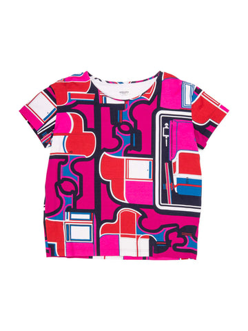 Hermes Abstract Oversized T-Shirt Multicolor