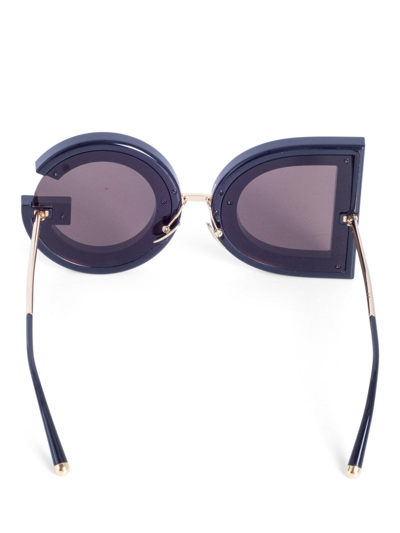 Dolce & Gabanna DG Logo Glitter Sunglasses Black-designer resale