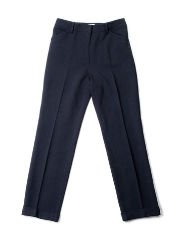 Dolce and Gabbana Wool Cuffed Pants Black-designer resale
